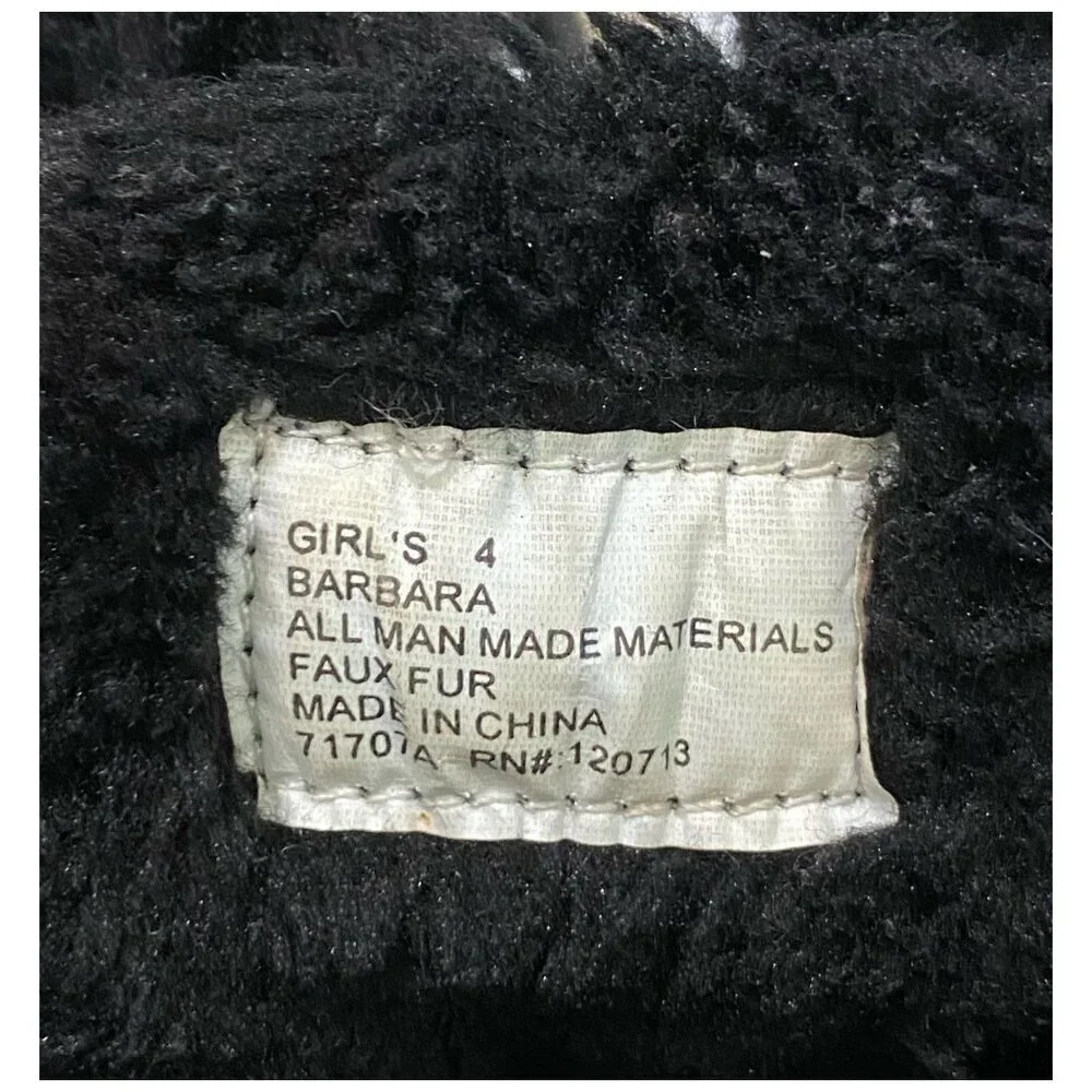 Totes Toasty White Girls Snow Boot in Black, Pink and White Sz 4 - Picture 4 of 10